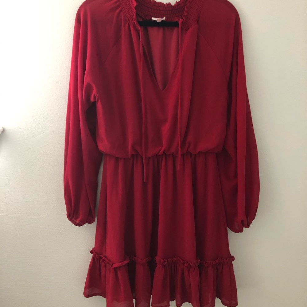 Red Long Sleeve Dress